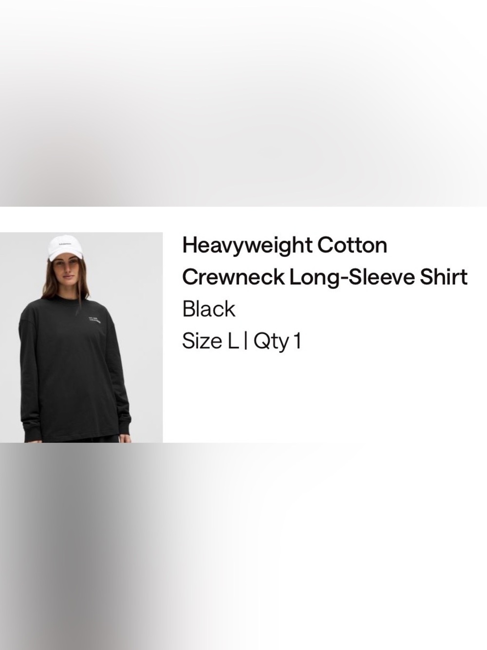 lululemon athletica Black Heavyweight Cotton Crewneck Long-Sleeve Shirt